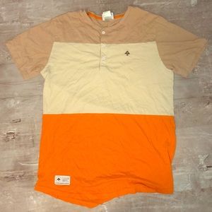 Lifted research group (LRG) button up t shirt/polo